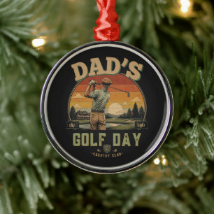 Dad's Golf Day Metal Tree Decoration