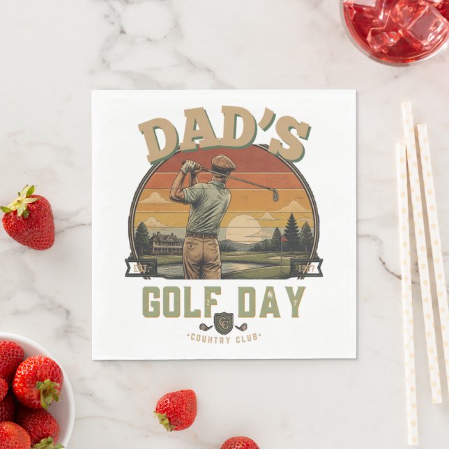 Dad's Golf Day Napkin (Insitu)