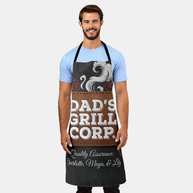 Dad's Grill Corp. Personalised  Apron (Worn)