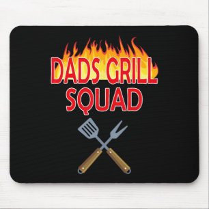 Dads Grill Squad Funny Bbq Father's Day Mouse Mat