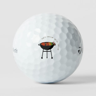 'Dad's Grillin', We're Chillin' Classic BBQ Funny Golf Balls