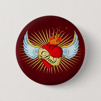 Dad's Heart 6 Cm Round Badge