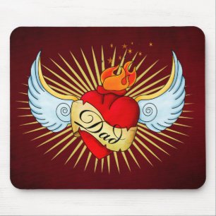 Dad's Heart Mouse Mat