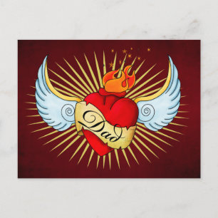 Dad's Heart Postcard