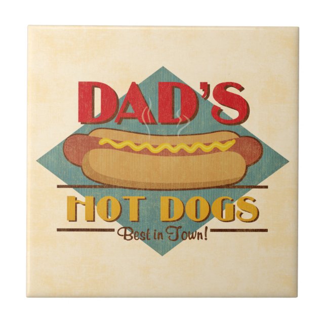 Dad's Hot Dogs Tile (Front)