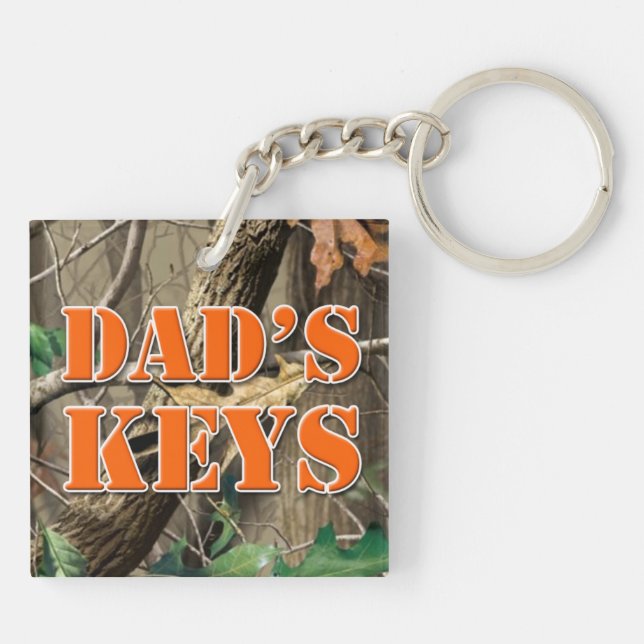 'Dad's Keys" keychain (Back)