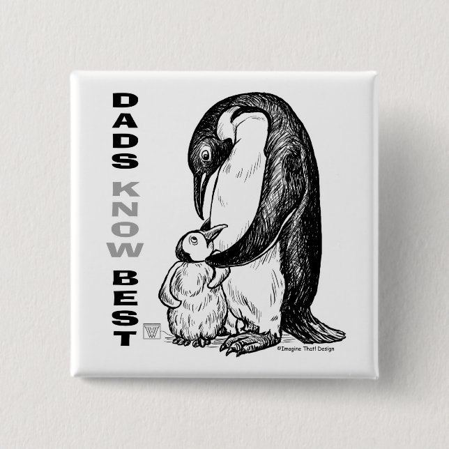 Dads Know Best 15 Cm Square Badge (Front)