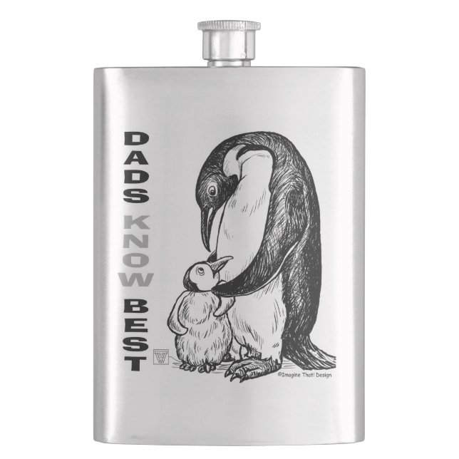 Dads Know Best Hip Flask (Front)