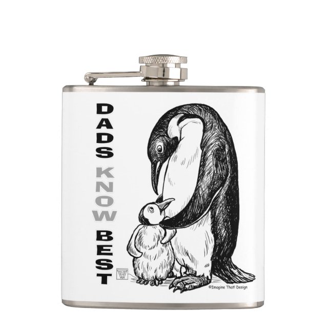 Dads Know Best Hip Flask (Front)