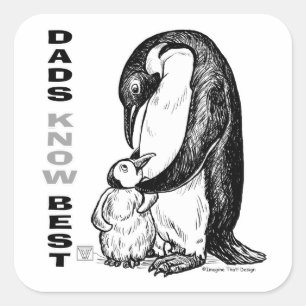 Dads Know Best Square Sticker