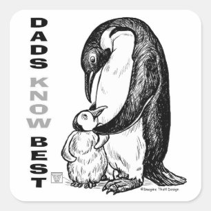 Dads Know Best Square Sticker