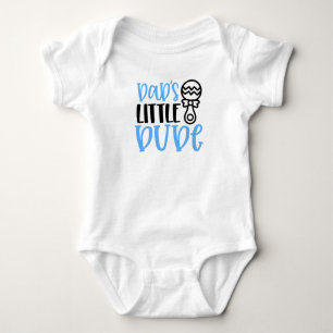 dad's little dude baby bodysuit