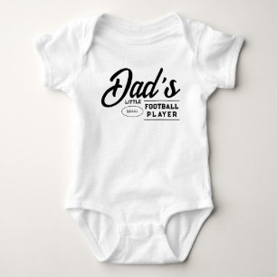 Dad's Little Football Player American Football Boy Baby Bodysuit