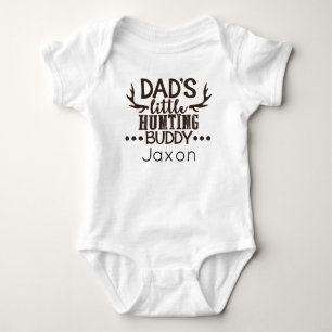 Dad's Little Hunting Buddy Personalised Baby Bodysuit