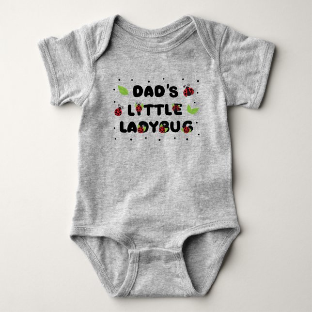 Dad's Little Ladybug - Cute  Baby Bodysuit (Front)