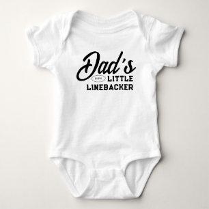Dad's Little Linebacker American Football Boy Baby Bodysuit