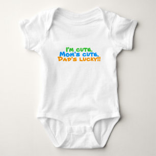 Dad's lucky!! baby bodysuit