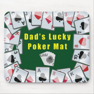dads lucky poker mat mouse mat
