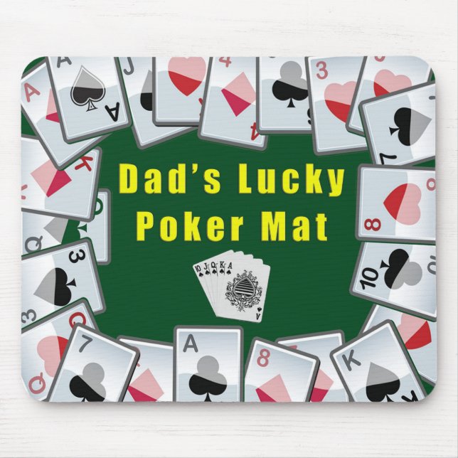 dads lucky poker mat mouse mat (Front)
