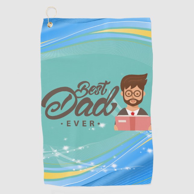 Dad's Lucky Towel: Best Dad Golf Towel (Front)