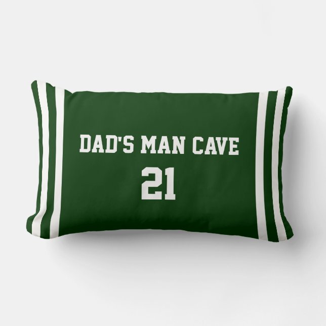 Dad's Man Cave Customisable Sports Fan Pillow (Front)