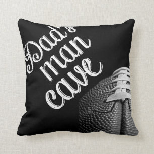 Dad's man cave football throw pillow