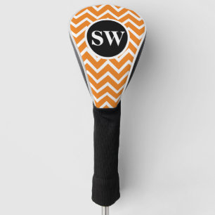 Dads mens monogrammed chevron Personalise Golf Head Cover