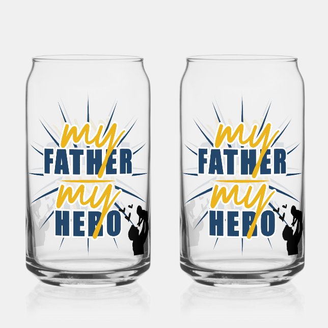 "Dad's mug" Can Glass (Front)