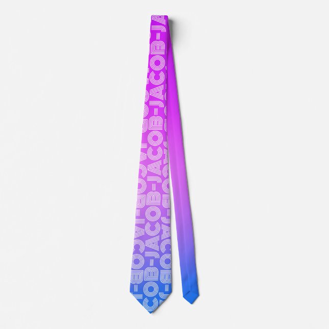 Dad's Name Typography Gradient colour Tie (Front)
