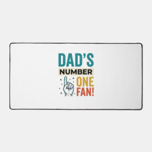 Dad's Number One Fan Vintage Family Design_1 Desk Mat