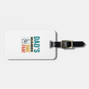 Dad's Number One Fan Vintage Family Design_1 Luggage Tag