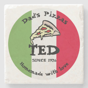 Dad's Pizzas Stone Coaster
