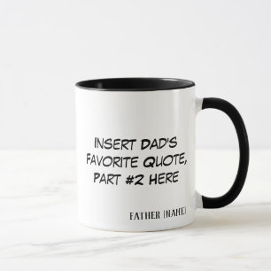Dad's Quotes Personalised Typography Father's Day Mug