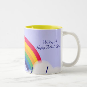 Dad's Rainbow!-Customise Two-Tone Coffee Mug