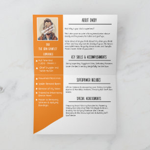 Dad's Resume: A Funny & Heartwarming Father's Day Thank You Card