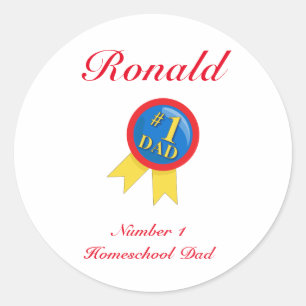 Dad's Reward Homeschool Theme Classic Round Sticker