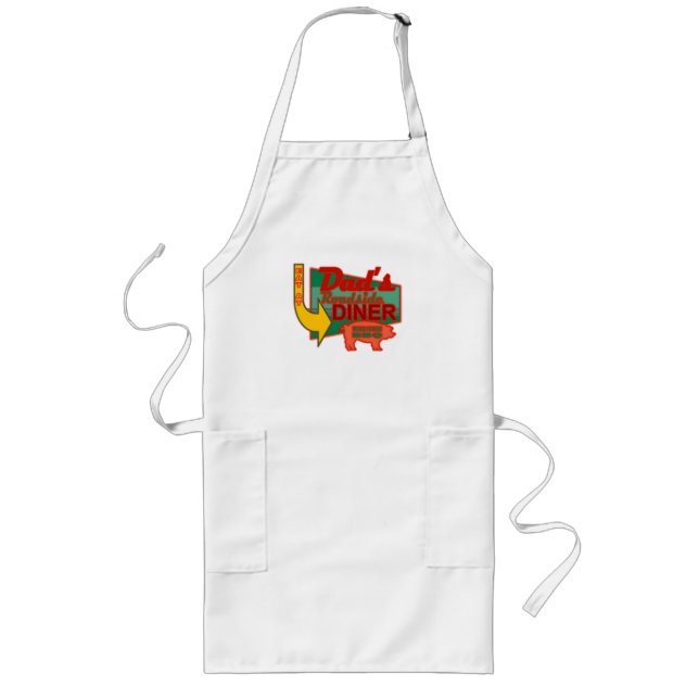Dad's Roadside Diner Long Apron (Front)