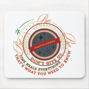 Dad's Rules Circular Badge Mouse Mat