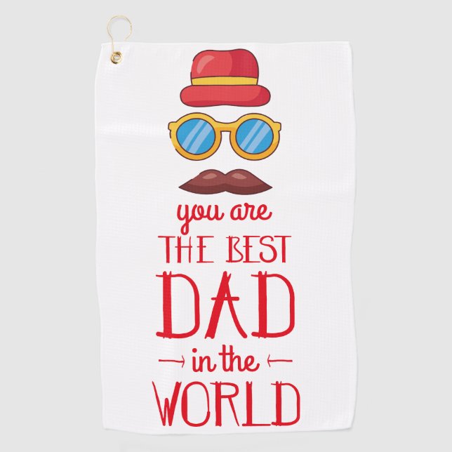 Dad's Secret to Golfing Success: Best Dad  Golf Towel (Front)