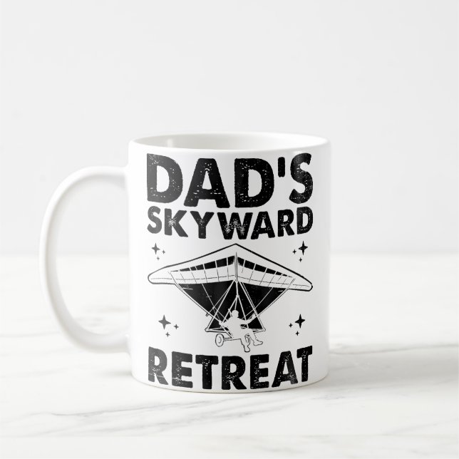 Dad'S Skyward Retreat Hang Gliding Hang Glider Pil Coffee Mug (Left)