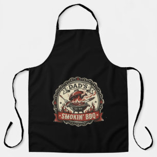 Dad's Smokin' BBQ Vintage Grill Apron