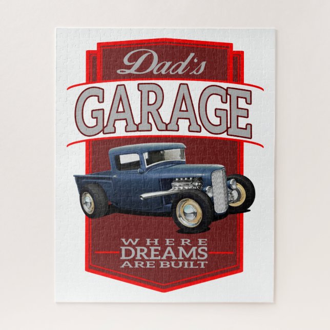 Dad's Street Rod Garage Jigsaw Puzzle (Vertical)