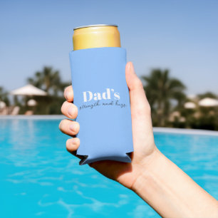 Dad's Strength and Hugs - Father's Day Gift Seltzer Can Cooler