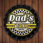 Dad's Taxi Service Logo Dartboard<br><div class="desc">Dad's Taxi Service is famous all round the world. Who else will come to the rescue at all hours? This logo is the perfect way to say 'Thank You' - a great gift idea for Dad, whether it's his birthday, Christmas, Father's Day or just a spontaneous act of gratitude. Buy...</div>