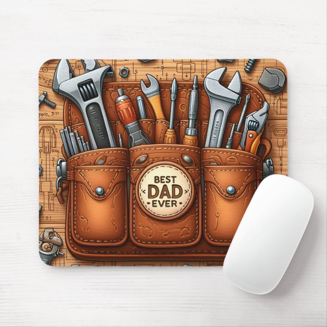 Dad's Toolbelt Mouse Mat (With Mouse)