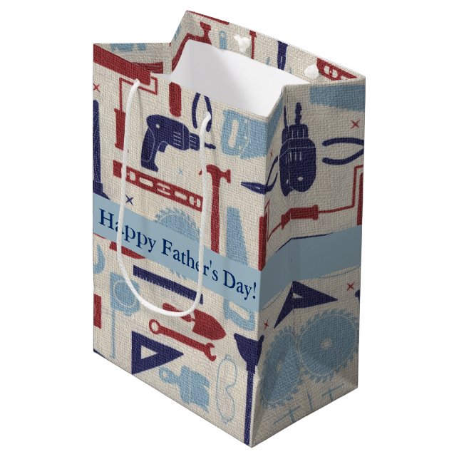 Dad's Tools Medium Gift Bag (Front Angled)