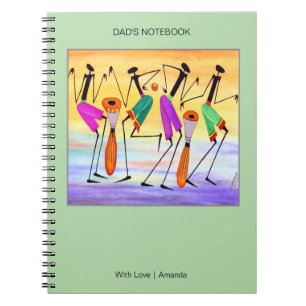 Dad's Watercolor Expressing Happiness Notebook