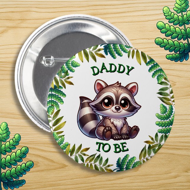 DadTo Be | Woodland Themed Baby Shower  6 Cm Round Badge (Creator Uploaded)