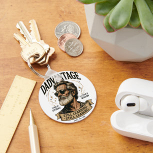 DADVANTAGE Still Learning Still Leading Retro Dad Key Ring