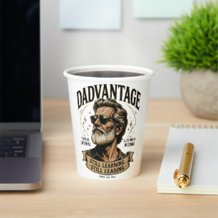 DADVANTAGE Still Learning Still Leading Retro Dad  Paper Cups